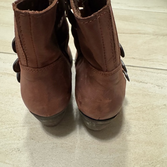 lavorazione artigiana bailout women’s brown leather booties size 8 - Picture 4 of 6